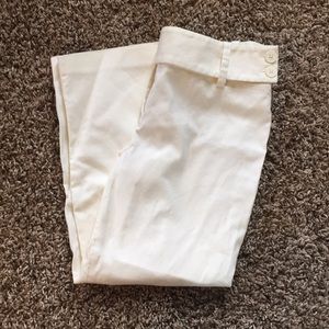 Cropped cream dress pants